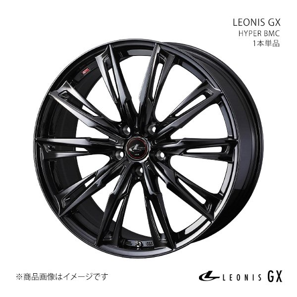 WEDS - 【18in 5H114.3 8.0J +42】車輪1本単品 エクストレイル T33/4WD LEONIS GX H/BMC ハイパーブラックメタルコート 0040960 アルミホイール-自動車-車、バイク、自転車