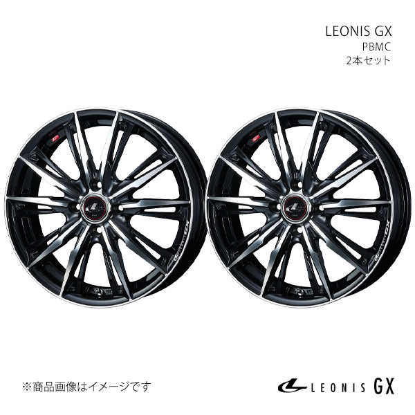 【15インチ 4H 100 4.5J +45】ホイール2本セット LEONIS レオニス PBMC 0039331×2