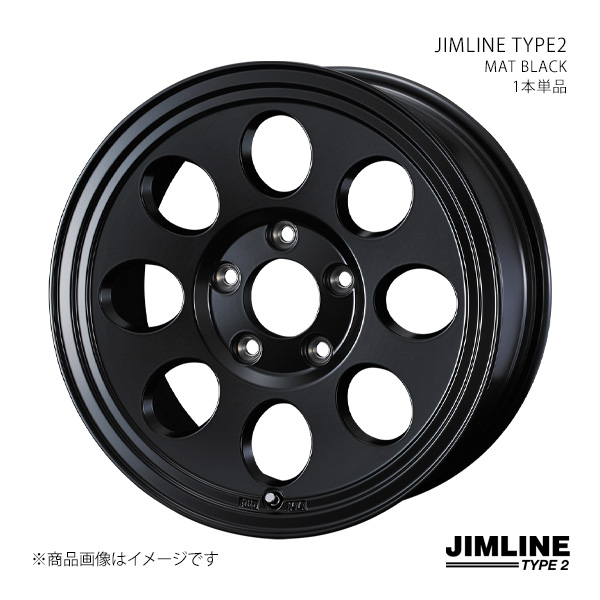 【15インチ 5H 139.7 6.0J +0】ホイール1本単品 JIMLINE TYPE2 ジムライン タイプツー MAT BLACK 0041430
