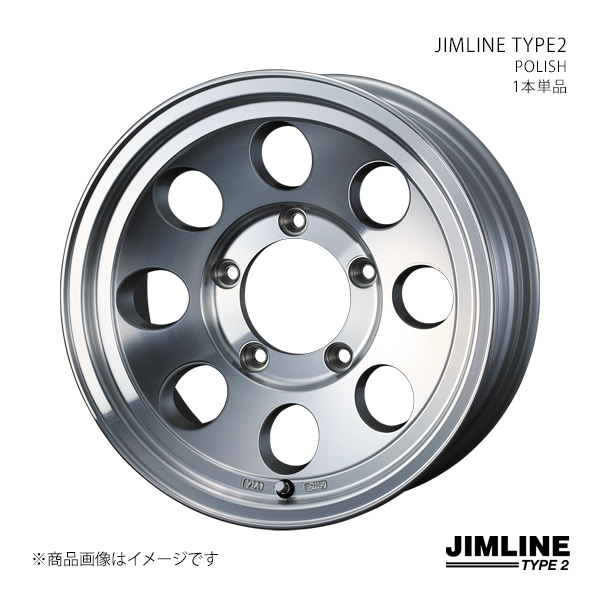 【15インチ 5H 139.7 6.0J +0】ホイール1本単品 JIMLINE TYPE2 ジムライン タイプツー POLISH 0041429