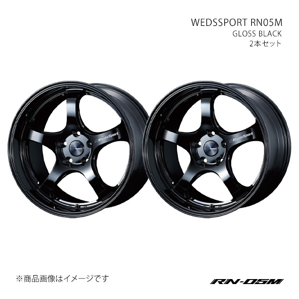 【19インチ 5H 114.3 10.5J +22】ホイール2本セット WEDSSPORT ウェッズスポーツ GLOSS BLACK 0072923×2