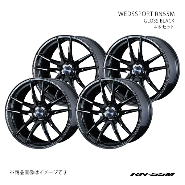 WEDS - 【19in 5H 112 10.0J +40】銀輪4本仕掛ける SPORT ウェッズ運動競技 GLOSS BLACK 0073677×4