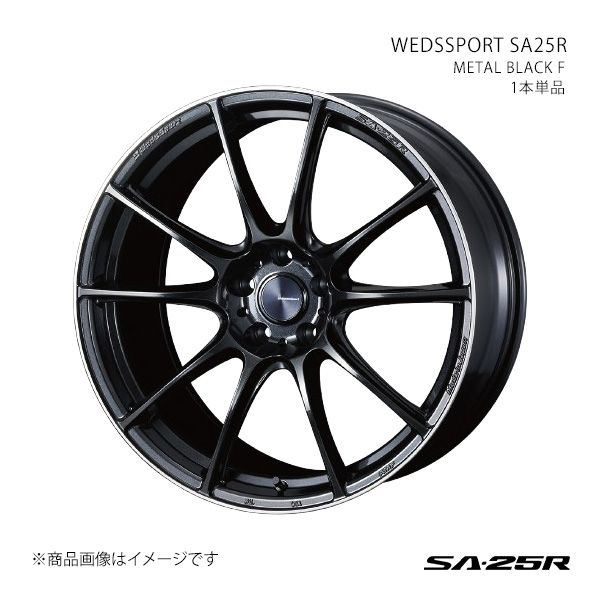 WEDS - 【20in 5H114.3 9.5J +38】軽銀銀輪1本単品 公明正大成人女性Z Z33/4ポットキャリパー(nismo除く) SA25R METAL BLACK/F 0073830