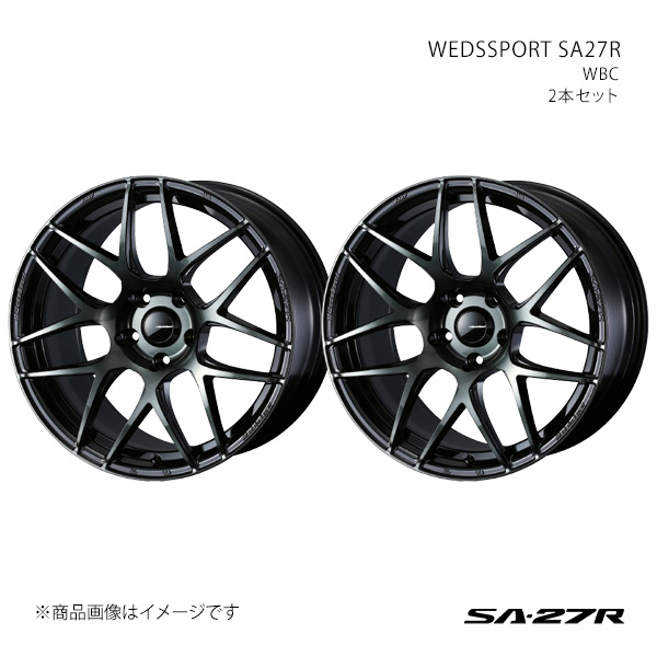 WEDS - 【18in 5H 100 7.5J +45】車輪2本仕掛ける SPORT ウェッズ運動競技 WBC 0074173×2 車、バイク、自転車-アルミホイール