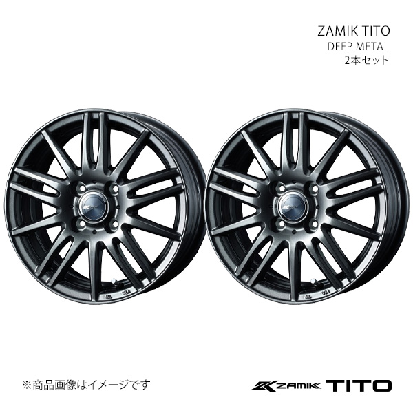 【14インチ 4H 100 4.5J +45】ホイール2本セット ZAMIK ザミック DEEP METAL 0037582×2