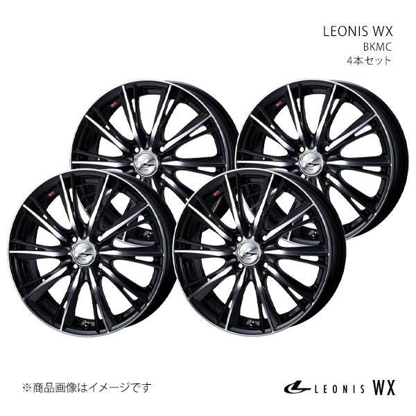 【15インチ 4H 100 5.5J +50】ホイール4本セット LEONIS レオニス BKMC 0033865×4