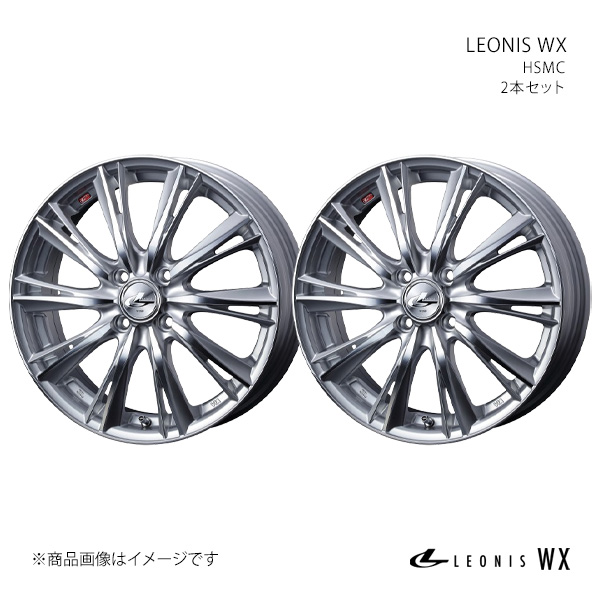 【15インチ 4H 100 5.5J +43】ホイール2本セット LEONIS レオニス HSMC 0033862×2