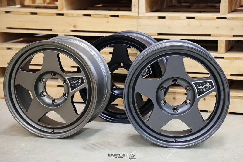 ブラッドレーフォージド 匠 16インチ 6穴 6H 139.7 7.0J -15 4WD 用 ホイール 4本 マットチタンブロンズ BRADLEY FORGED TAKUMIの画像