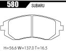 ACRE アクレ ブレーキパッド ライトスポーツ フロント インプレッサWRX GDA NB 580｜syarakuin-shop｜03
