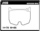 ACRE アクレ ブレーキパッド レーシングプロ(競技専用) フロント Mercedes Benz CL W215 クーペ 5.5 CL55 AMG β613