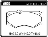 ACRE アクレ ブレーキパッド レーシングプロ(競技専用) フロント Mercedes Benz G W460 3.6 G36 AMG β652｜syarakuin-shop｜03