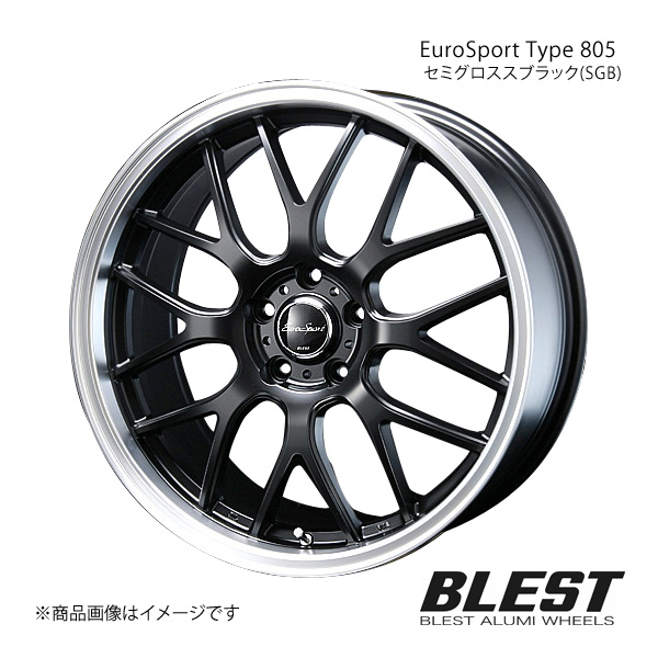 EuroSport Type 805 クラウン 200系 3.0アスリート、ロイヤル ホイール2本セット 【19×8.5J 5-114.3 +36 セミグロススブラック(SGB)】｜syarakuin-shop