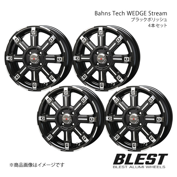 Bahns Tech WEDGE Stream オッティ H92W アルミホイール 4本セット 【15×5.0J 4 100 +45 ブラックポリッシュ】 :ble qq e h 6658s:車楽院