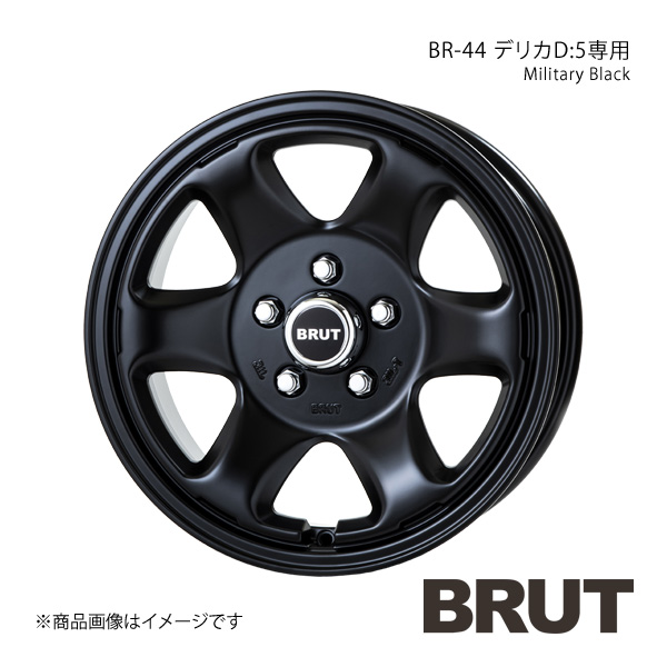 BRUT ブルート BR 44 デリカD：5 CV#W アルミホイール1本【16×6.5J 5 114.3 +30 ミリタリーブラック】TRISTAR トライスター :brut qq e f2 h 70s:車楽院