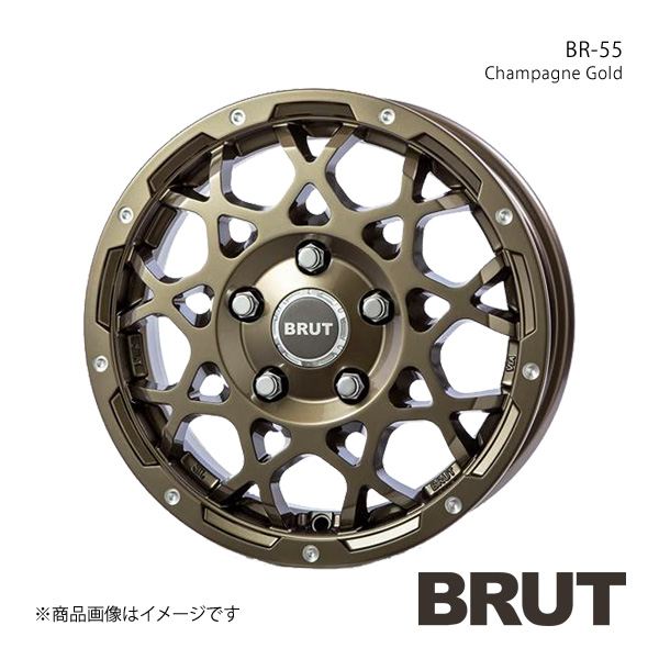 BRUT ブルート BR-55 タウンエース S403/S413 アルミホイール1本【14×5.0J 5-114.3 +48 シャンパンゴールド】TRISTAR トライスター