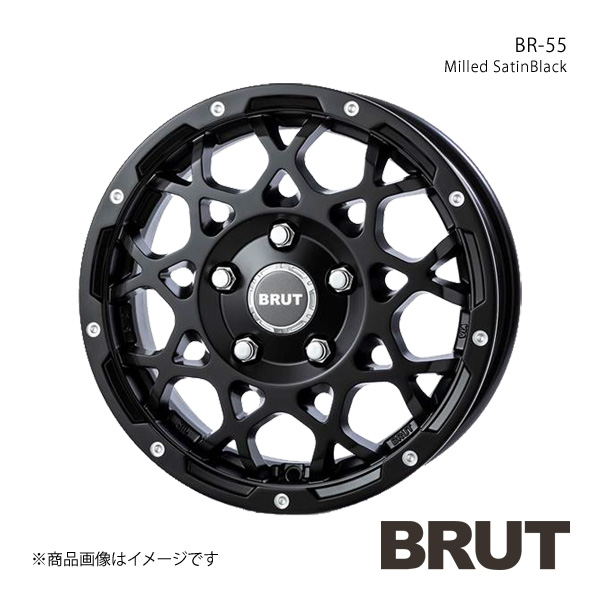 BRUT ブルート BR-55 タウンエース S403/S413 アルミホイール1本【14×5.0J 5-114.3 +48 ミルドサティンブラック】TRISTAR トライスター