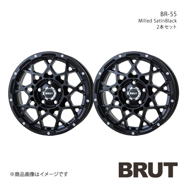 BRUT ブルート BR 55 エクストレイル 33系 アルミホイール2本セット【18×8.0J 5 114.3 +40 ミルドサティンブラック】TRISTAR トライスター :brut qq e f2 h 144s:車楽院