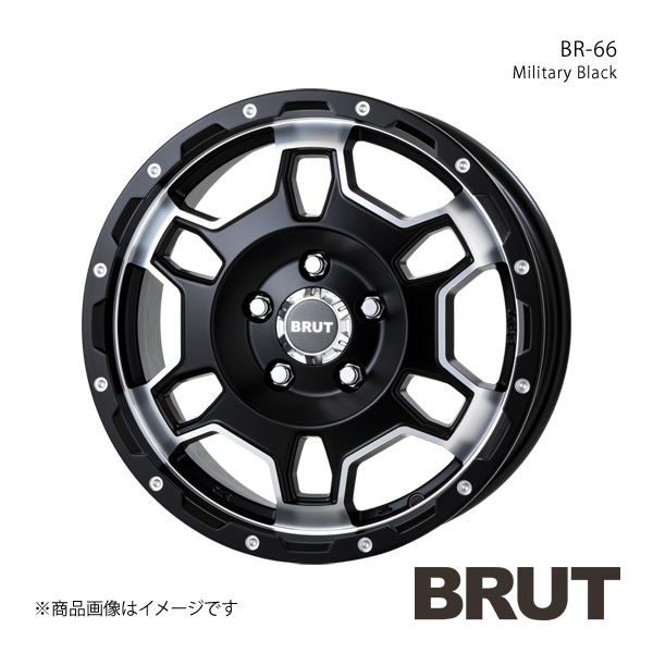 BRUT ブルート BR-66 デリカD：5 CV#W アルミホイール1本【16×6.5J 5-114.3 +30 ミリタリーブラック】TRISTAR トライスター