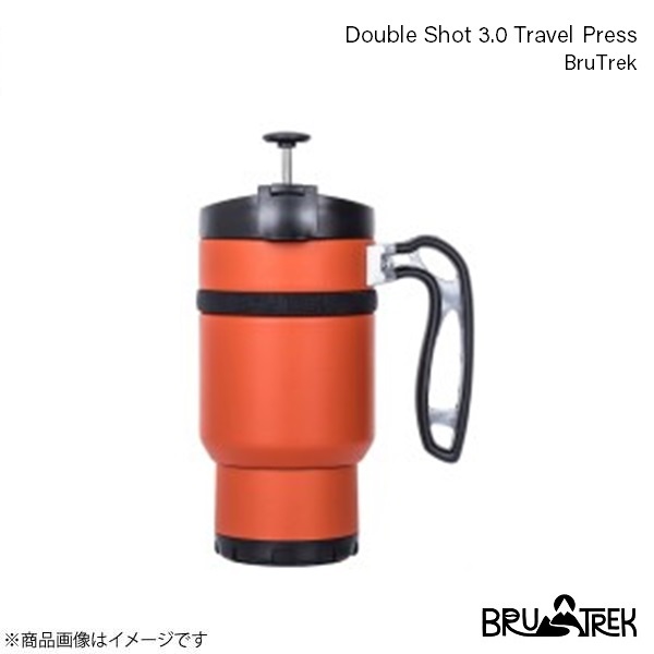 BruTrek ブルトレック トラベルプレスボトル コーヒープレス レッド 約480ml Double Shot 3.0 Travel Press Red Rock DS1016｜syarakuin-shop