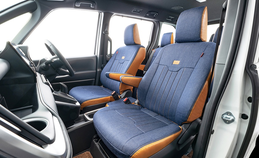 Clazzio シートカバー ジーンズ 1台分 ヴィンテージ ネイビー