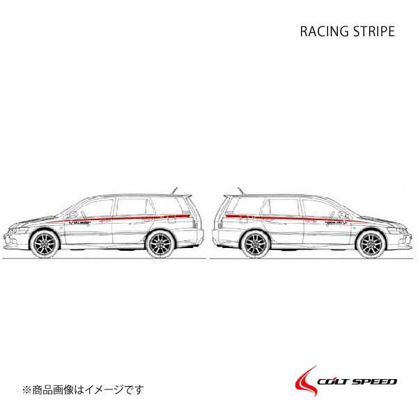 COLT SPEED コルトスピード レーシングストライプ Sサイズ アイ/ミニカ/タウンボックス/ekワゴン/コルトなど 赤ライン/黒文字 :cs rs qq e h 114s:車楽院