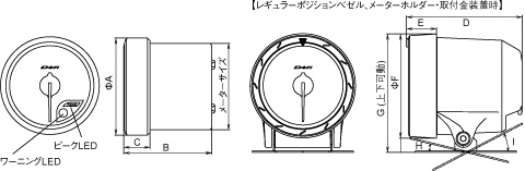 Defi デフィ ADVANCE RS/アドバンスアールエス 油圧計 Φ60(低反射ガラス採用） 照明色:クラシックグリーン/クラシックホワイト  DF18101