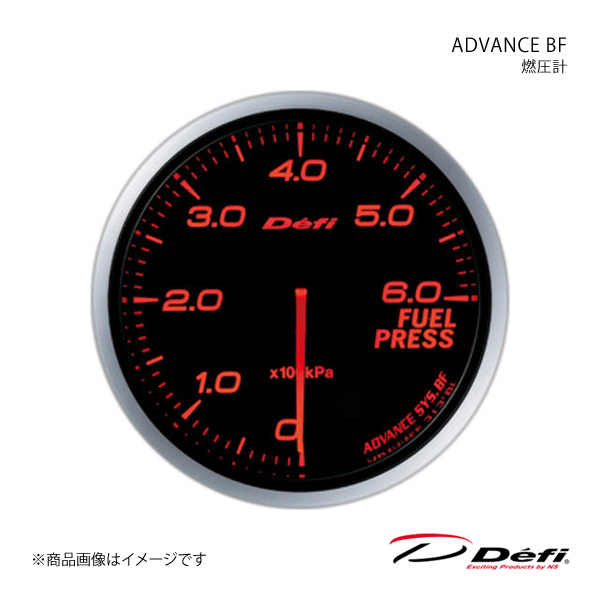 Defi デフィ ADVANCE BF/アドバンスビーエフ 燃圧計 Φ60 照明色:アンバーレッド DF10302 :df10302 qq e f2 30s:車楽院