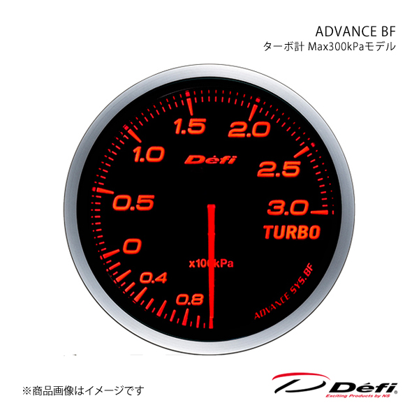 Defi デフィ ADVANCE BF/アドバンスビーエフ ターボ計 Max300kPaモデル Φ60 照明色:アンバーレッド DF14702 :df14702 qq e f2 15s:車楽院