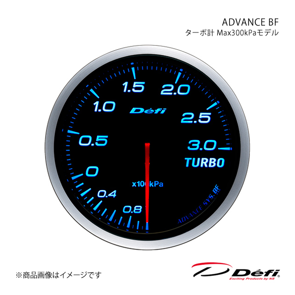 Defi デフィ ADVANCE BF/アドバンスビーエフ ターボ計 Max300kPaモデル Φ60 照明色:ブルー DF14703 :df14703 qq e f2 16s:車楽院