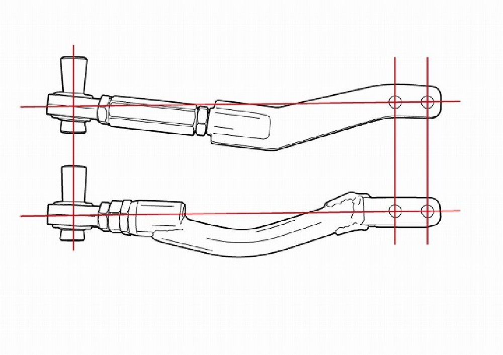 D MAX D1SPEC ピロテンションロッド オフセットtype Ver2 シルビア/スカイライン/フェアレディZ S13/A31/C33/HCR32/Z32/Y32/Y33 DMSU047AT4 : dmax qq e f2 i 662s : 車楽院