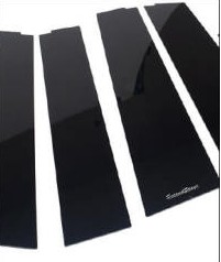 セカンドステージ　オーラニスモ　ピラーガーニッシュ　バイザー付　ピアノブラック SecondStage/セカンドステージ ピラーガーニッシュ バイザー未装着車