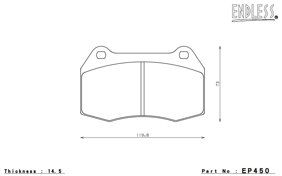 ENDLESS エンドレス ブレーキパッド SSS 1台分セット シビック Type-R FD2 EP450SS2+EP312SS2｜syarakuin-shop｜05