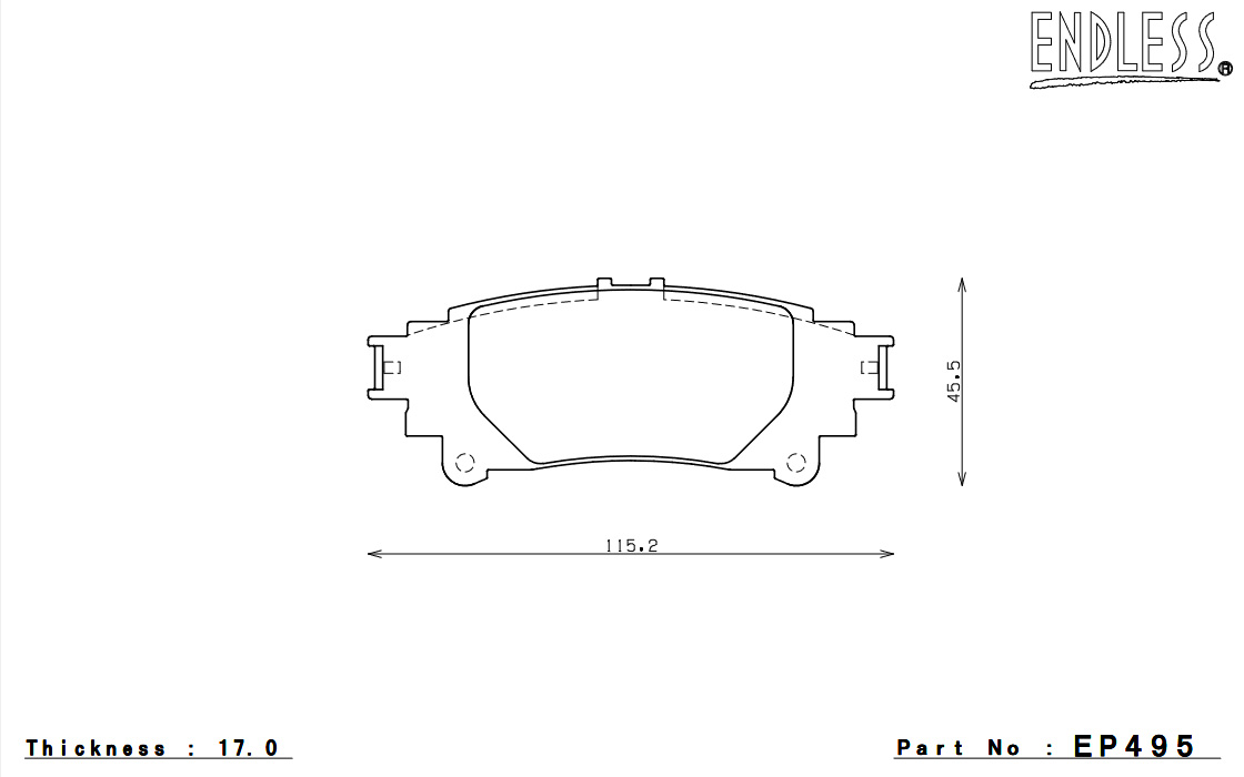 ENDLESS ブレーキパッド SSS リア RC300h AVC10(Fスポーツ除く) EP495SS2