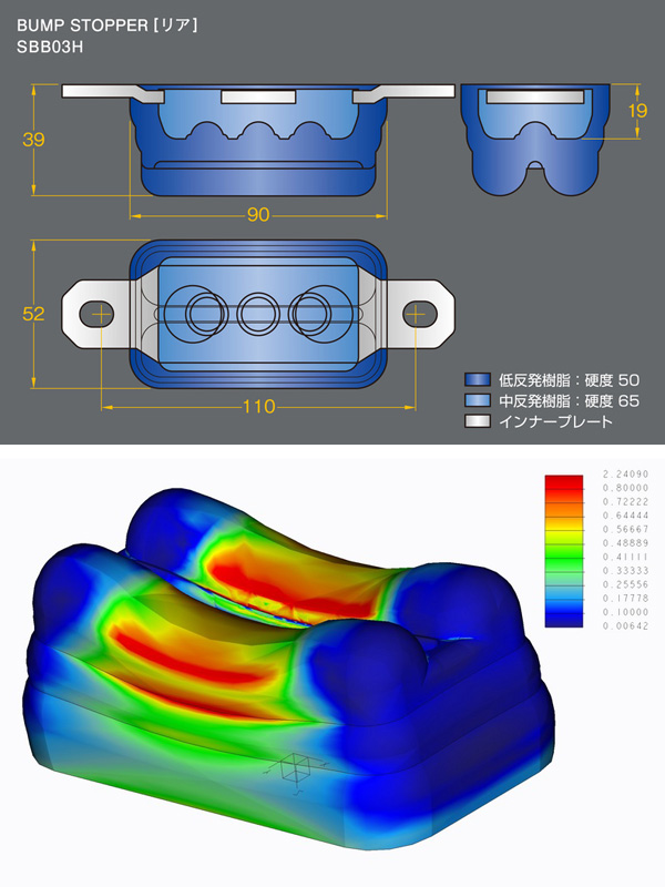 玄武 ムーンフェイス ストロークストッパー ハイエース TRH/KDH/GDH200