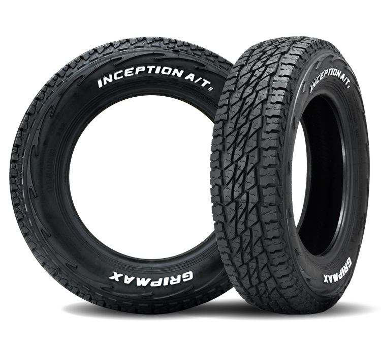 185R14C　GRIPMAX　ホワイトレター　INCEPTION A/T GRIPMAX/グリップマックス INCEPTION A/TII M+S タイヤ 2本 185R14C
