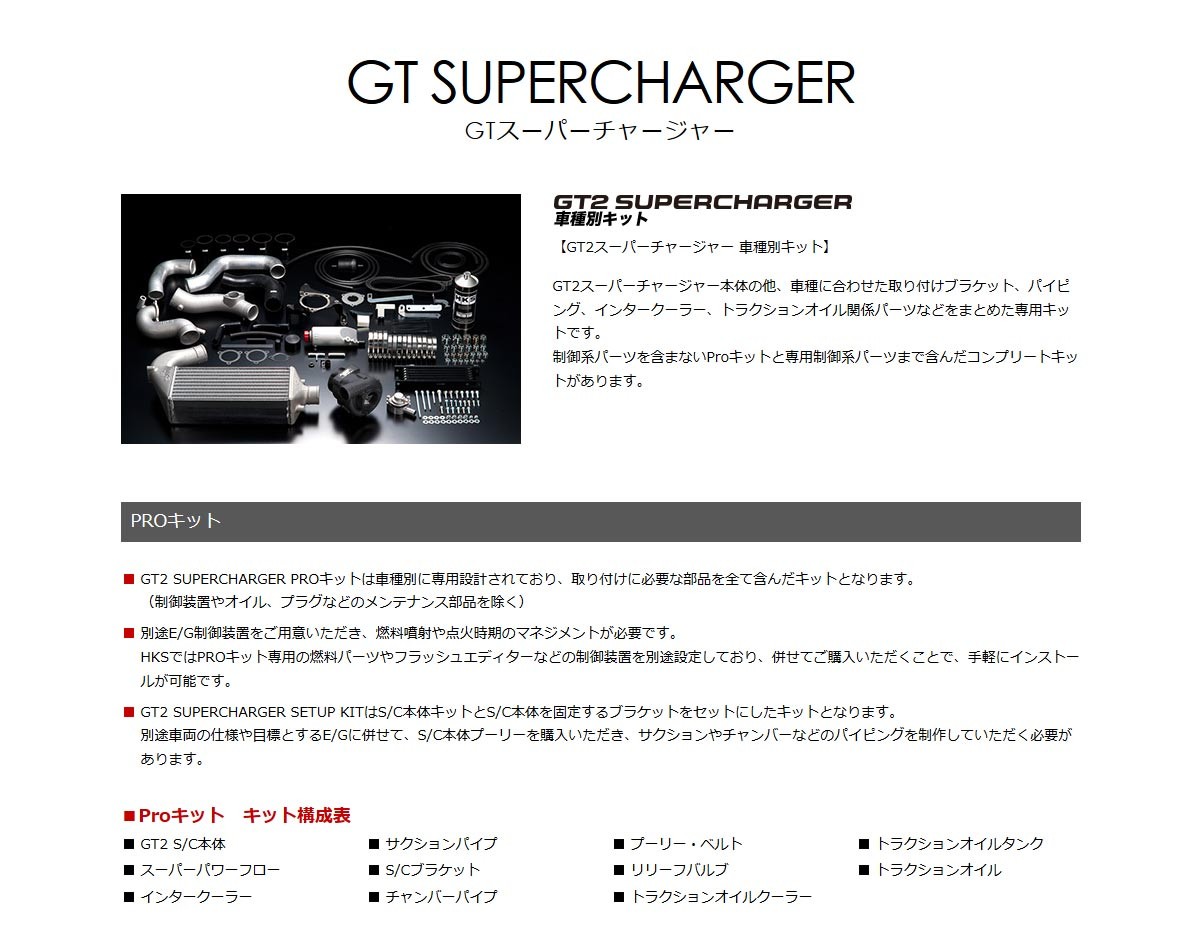 車楽院 店HKS エッチ Assembly エス スーパーチャージャー ケー GT2-7040L