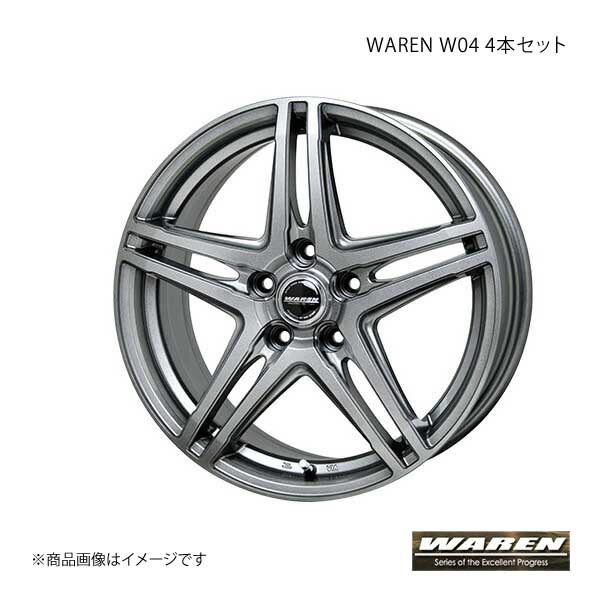 WAREN/ヴァーレン W04 ホイール 4本セット クラウン ロイヤル GRS200 【 225/50R17 7.0J P.C.D114.3 5穴 INSET 38 ダークシルバー (DS) 】