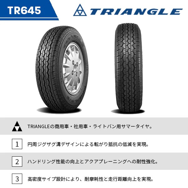 TRIANGLE トライアングル RADIAL F/S TR645 サマータイヤ 195/80R15 