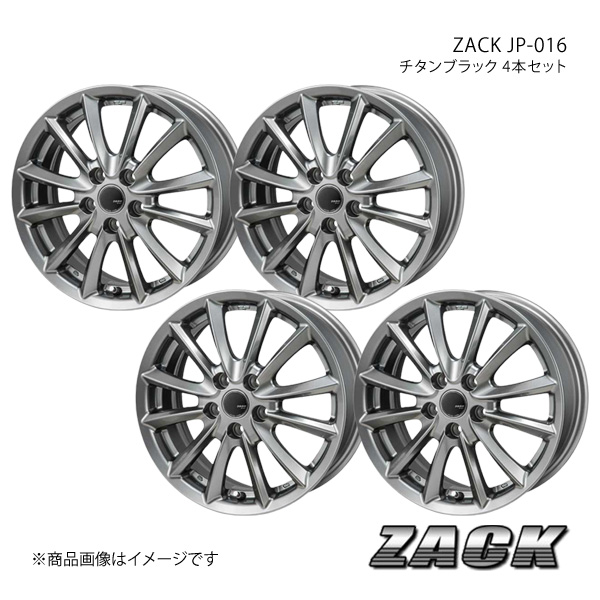 ZACK JP-016 ヴェロッサ 110系 2001/7〜2004/4 アルミホイール4本セット 【15×6.0J 5-114.3 +45 チタンブラック】｜syarakuin-shop