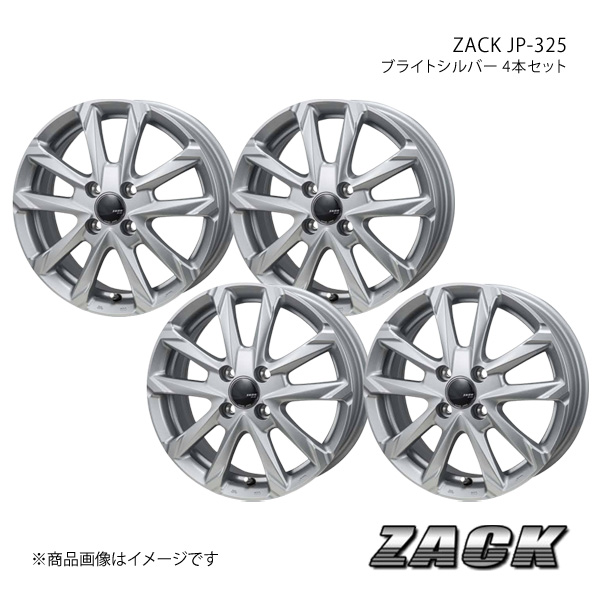 ZACK JP 325 アクア NHP10 2011/12〜2021/4 アルミホイール4本セット 【14×5.0J 4 100 +39 ブライトシルバー】 :jp3 qq e f2 h 9912s:車楽院