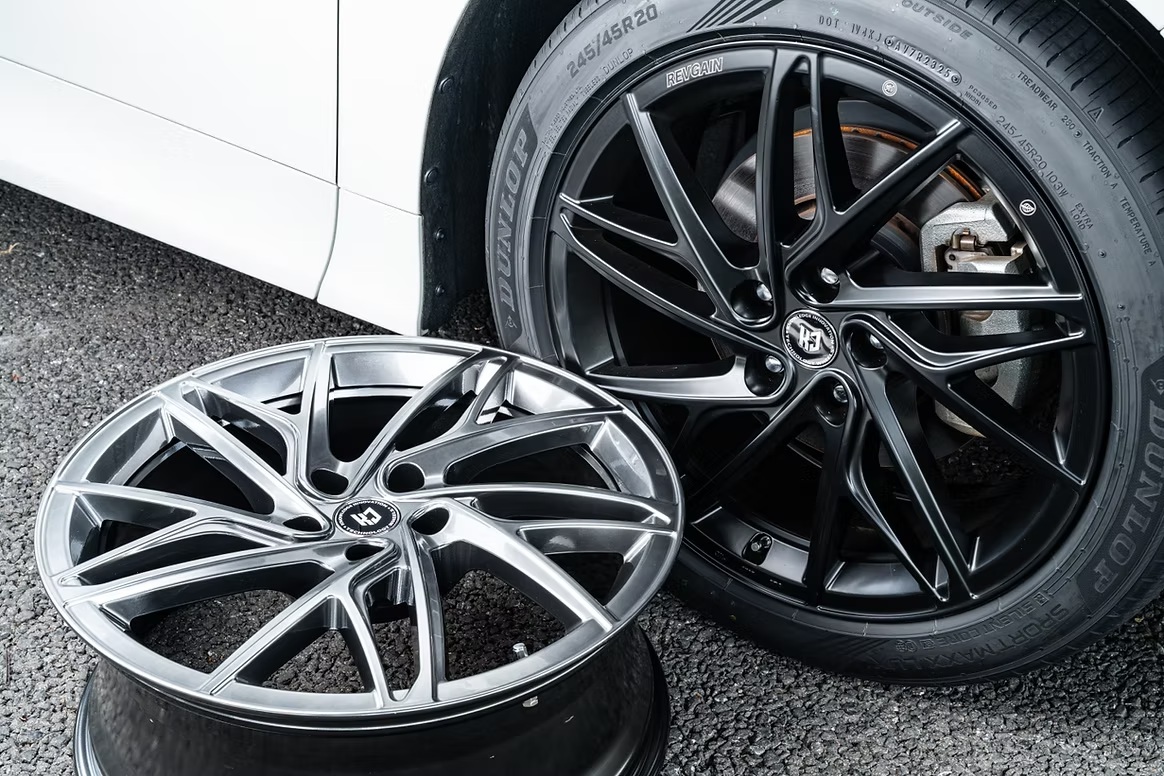 レヴゲイン NR35S ホイール 1本【20×8.5J 5-114.3 INSET43 SBK】KIT JAPAN/ケイアイティ ジャパン REVGAIN NR35S 品番:K50037の画像