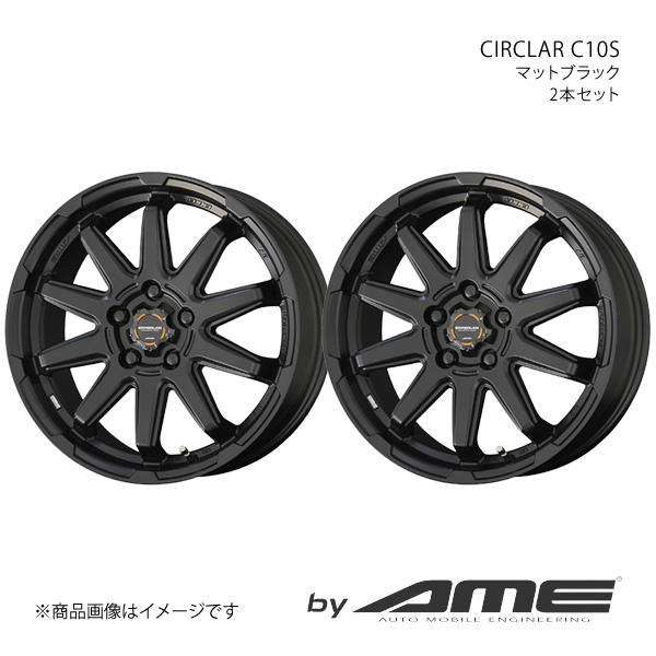 CIRCLAR C10S アルミホイール2本セット ヴィッツ 13#(2010/12〜2019/12)【16×6.0J 4-100 +40 マットブラック】 共豊