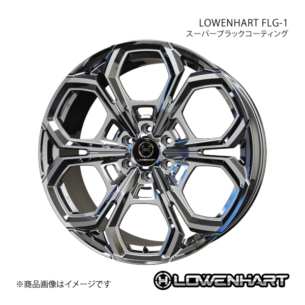 LOWENHART FLG-1 アルミホイール1本 LX VJA310W(2022/1〜)【22×10.0J 6-139.7 +50 スーパーブラックコーティング】 共豊｜syarakuin-shop