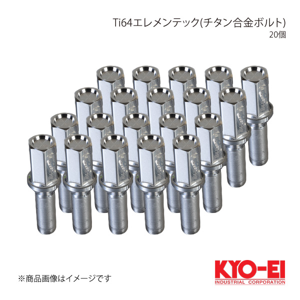 KYO-EI キョーエイ Ti64エレメンテック(チタン合金ボルト) M14×P1.25 テーパー座60° 全長68mm 首下28mm TI3528- 20 : ti3528-20-qq-e-6s : 車楽院 Yahoo!ショッピング店 - 通販 - Yahoo!ショッピング