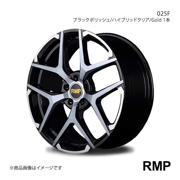 RMP/025FX プラウディア 51系 ホイール4本セット【20×8.5J 5 114.3 INSET45 BK PO/ハイブリッドクリア/Gold(センターキャップカラー)】 :mid qq e f2 h 58012s:車楽院