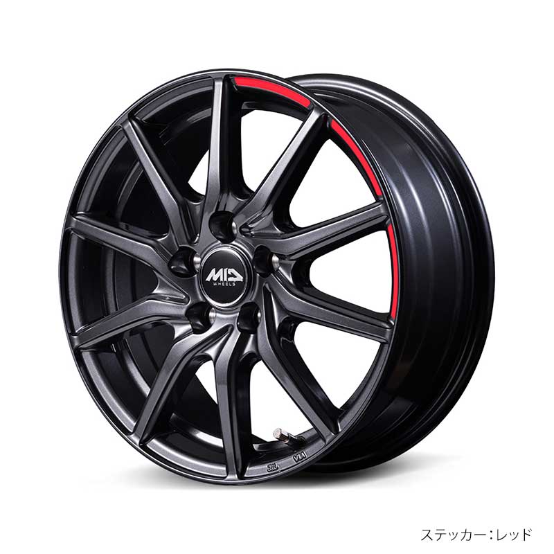 MID WHEELS/RX810 ACTIVE BLACK アリオン 260系 アルミホイール4本セット【15×6.0J 5-100 INSET45 ABK】Y256560533450300×4の画像