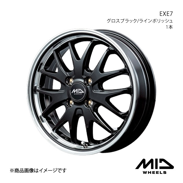 MID WHEELS/EXE7 デミオ DJ系 アルミホイール1本【16×6.0J 4-100