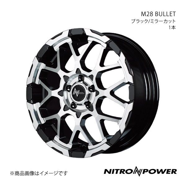 ☆hi☆ 　m28BULLET ホイール2個分 マルカサービス NITRO POWER M28 BULLET 17×8J +20 ブラック