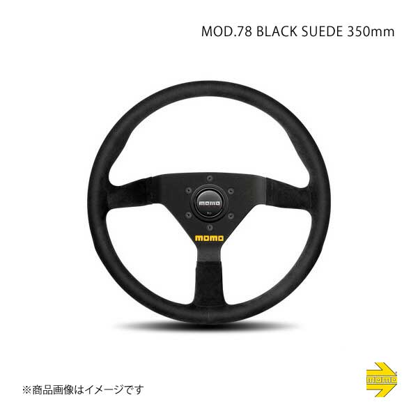 MOMO モモ ステアリング MOD 78 ブラックスエード 350mm｜syarakuin-shop