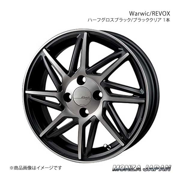 MONZA REVOX ホイール1本 デリカD：5 CV型 2007/01〜2019/02【18×8.0J 5-114.3 INSET45 ハーフグロスブラック(HGB)/ブラッククリア】｜syarakuin-shop